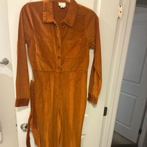 ASOS Rust Corduroy Jumpsuit Size 8